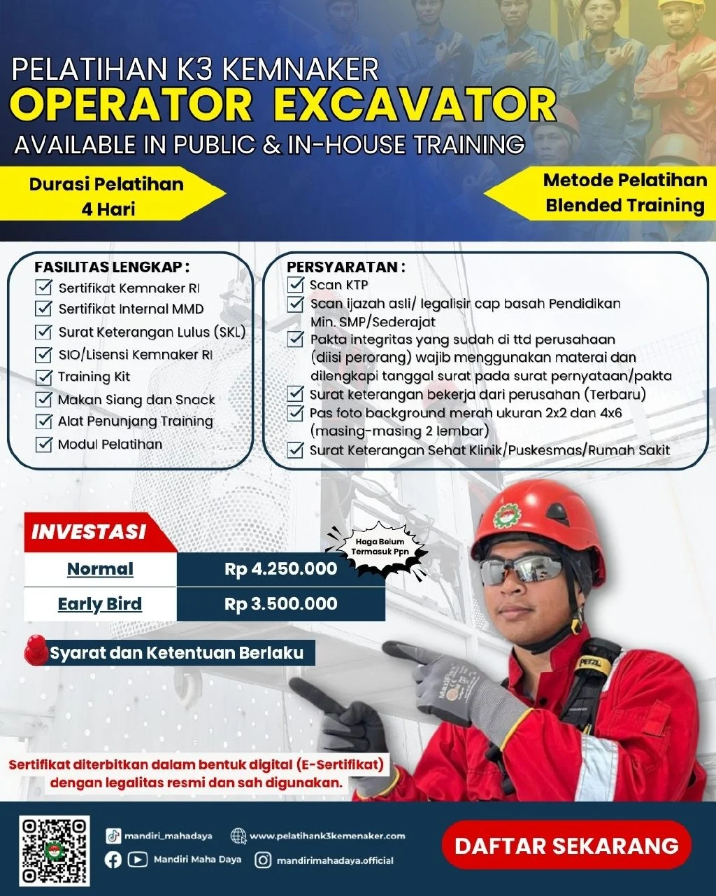 Pelatihan Operator Excavator