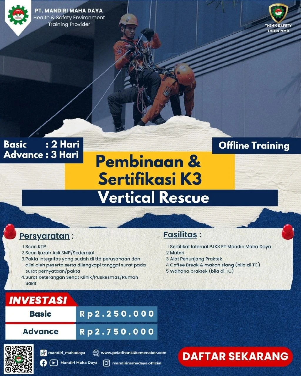 Pelatihan Vertikal Rescue